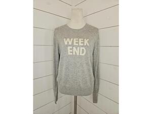 NWT a loves a grey "weekend" crew neck sweater
